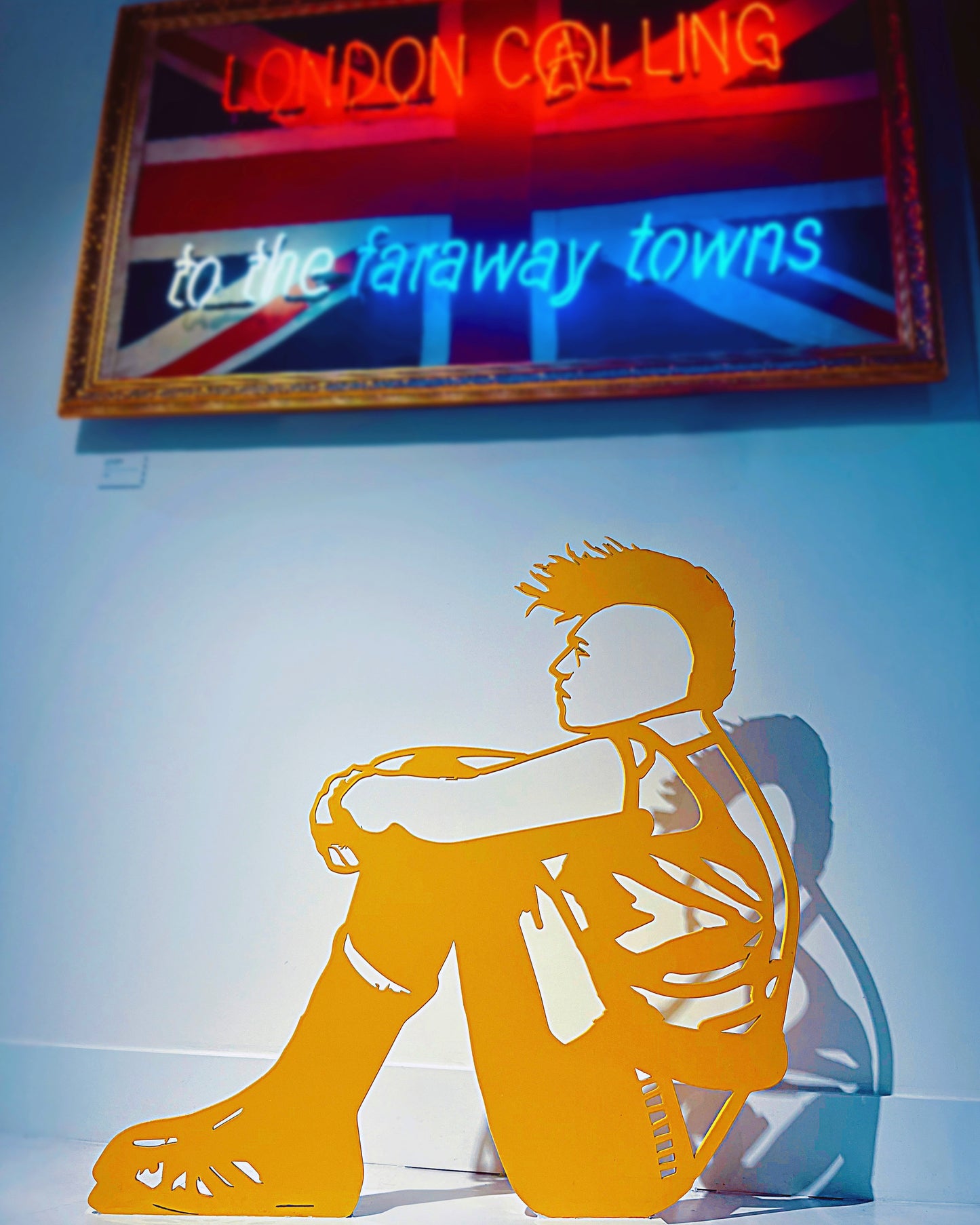 Yellow Punk Steel Sculpture - Roman Lokati