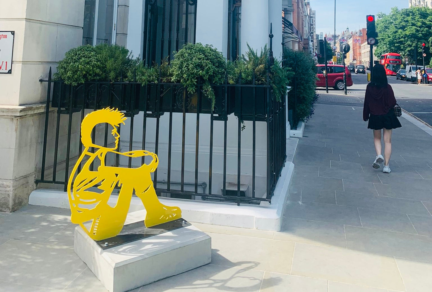 Yellow Punk Steel Sculpture - Roman Lokati