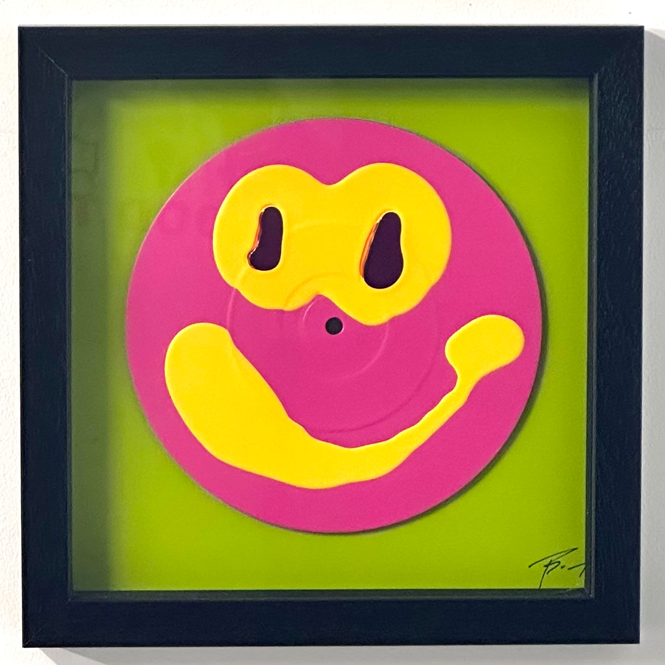 Pink Smiley Painted 7" Vinyl by TBOY