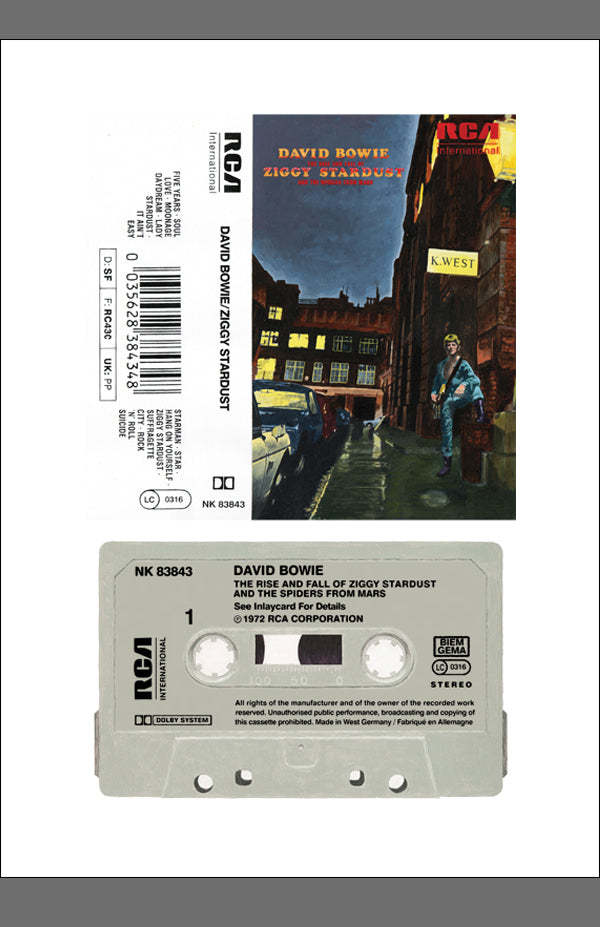 David Bowie - Ziggy Stardust - Giant Cassette Print - Chris Barton