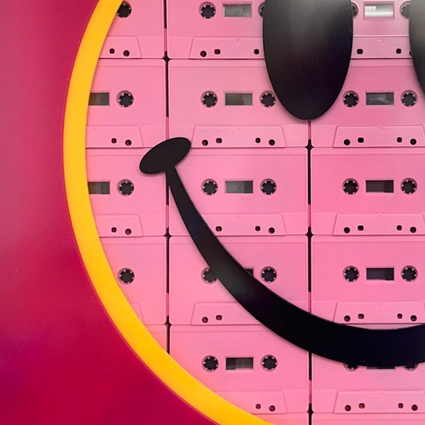Cassette Face Smiley Pink by TBOY