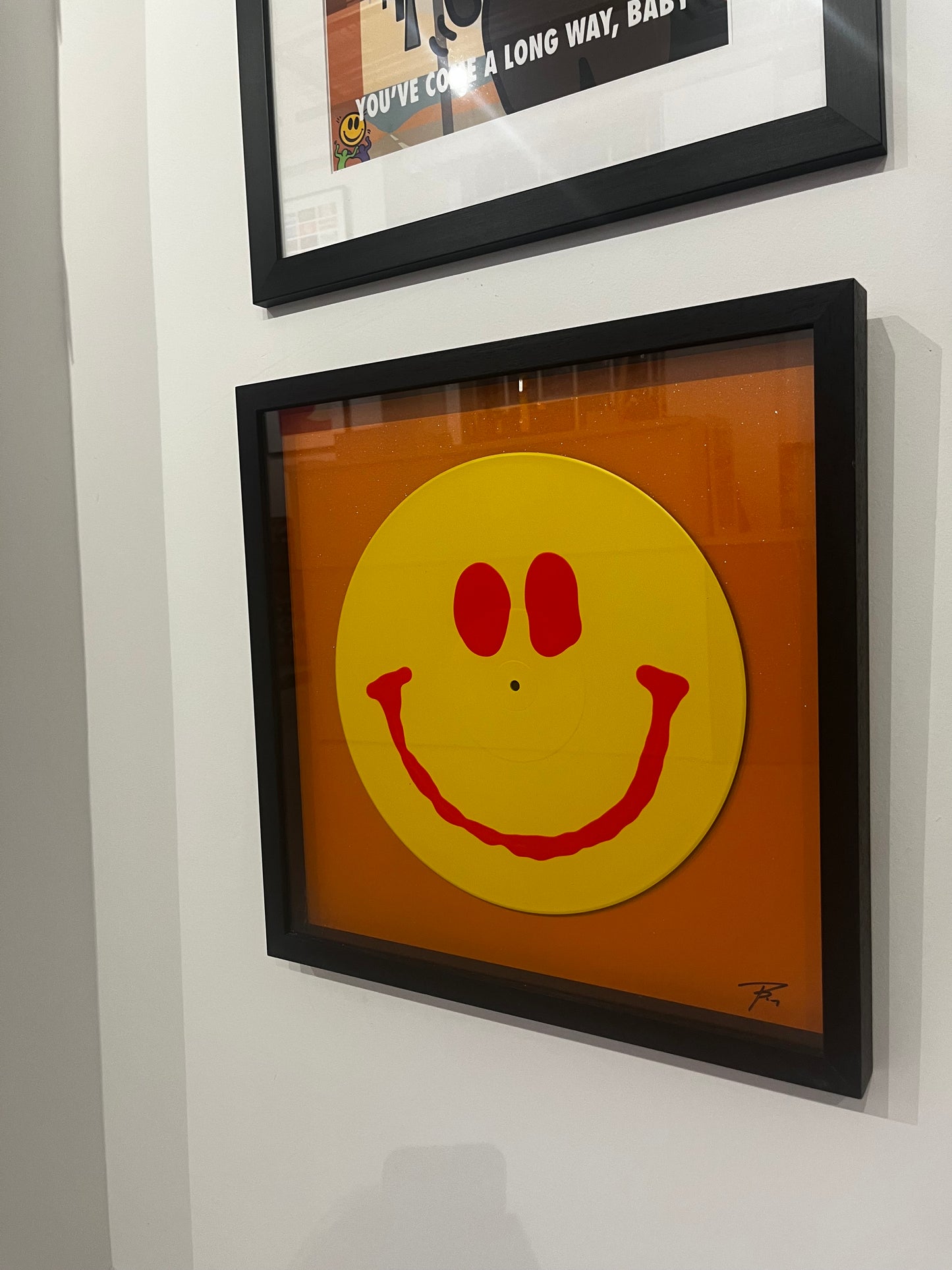 Orange Smiley Painted 12" Vinyl by TBOY