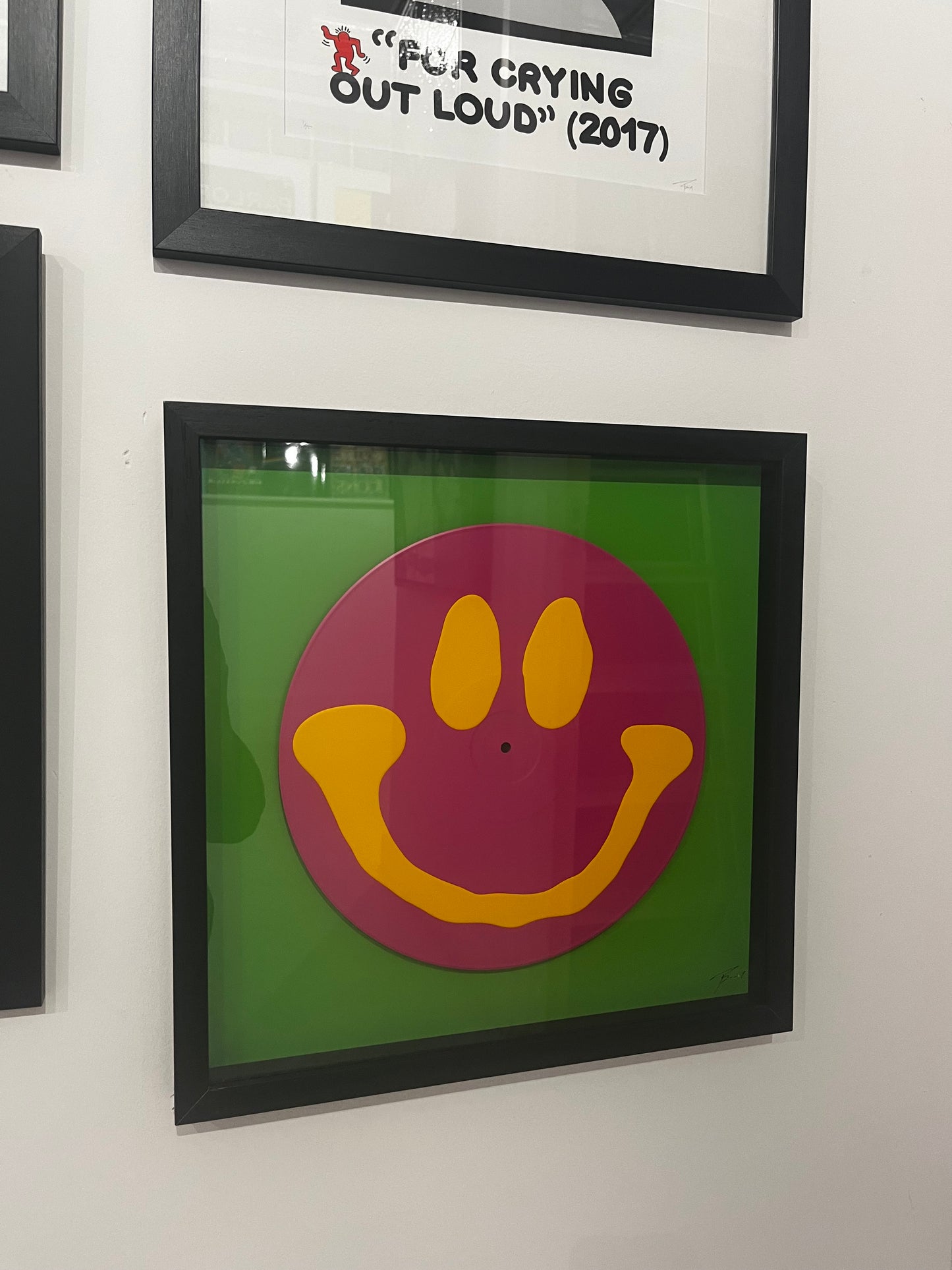 Green Smiley Painted 12" Vinyl by TBOY