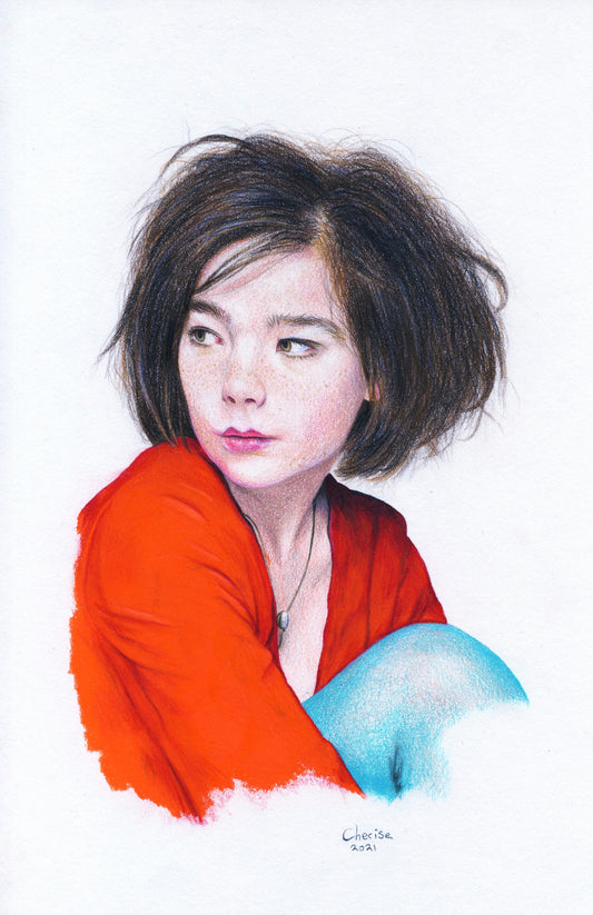 Bjork Original Pencil Portrait - Cherise Foster