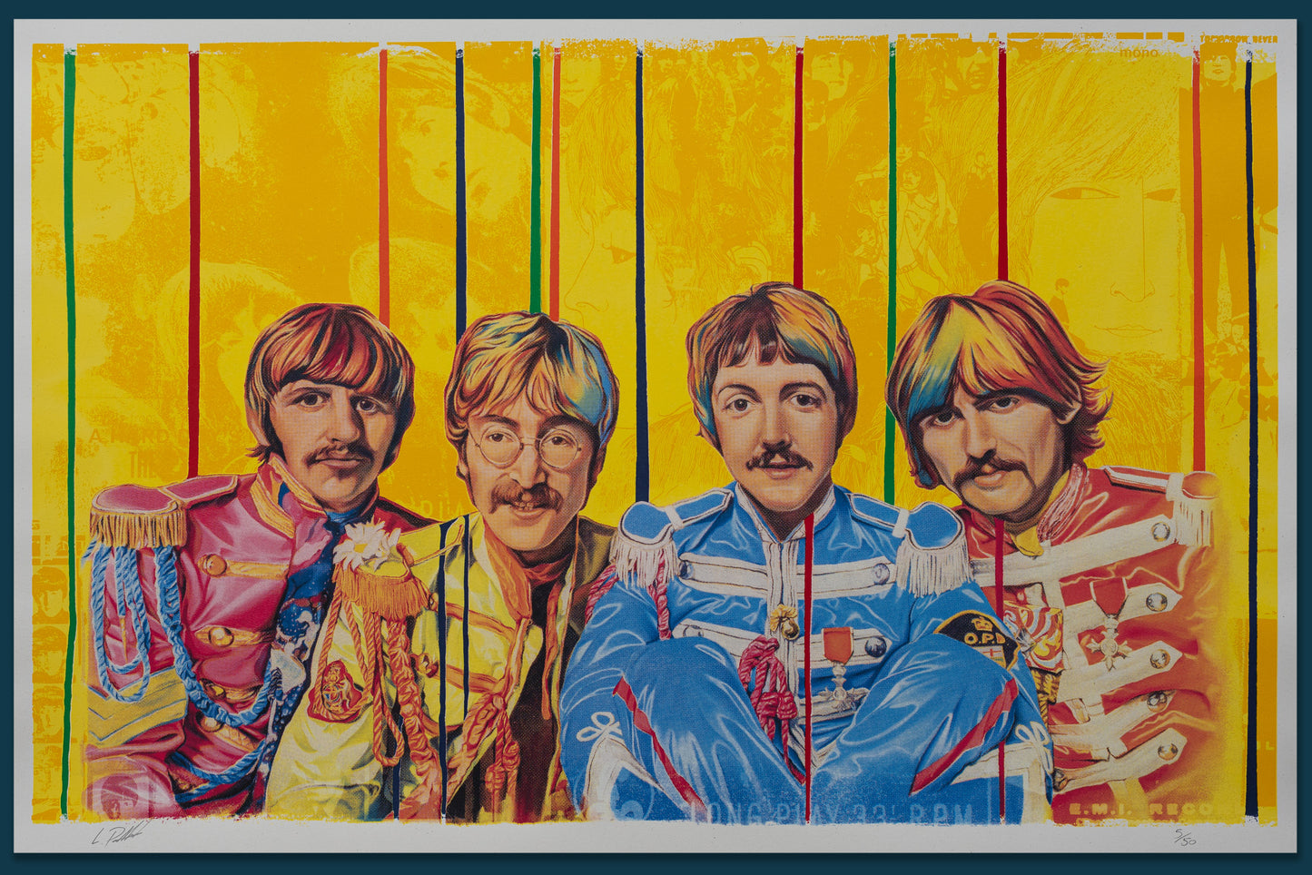 The Beatles Paul McCartney sgt pepper screen print painting pop music art gallery soho London 