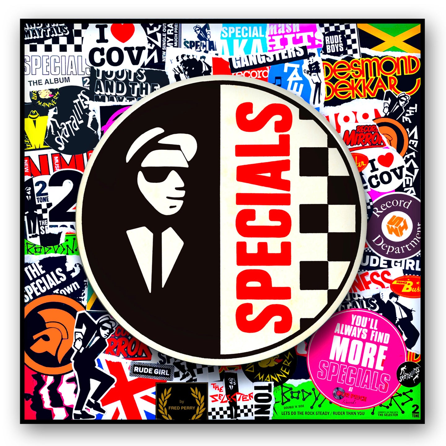 The Specials - Large Scrap Book Badge - Tape Deck Art.