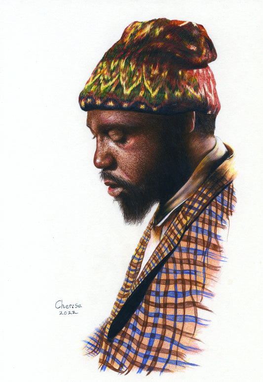 Thelonious Monk Original Pencil Portrait - Cherise Foster