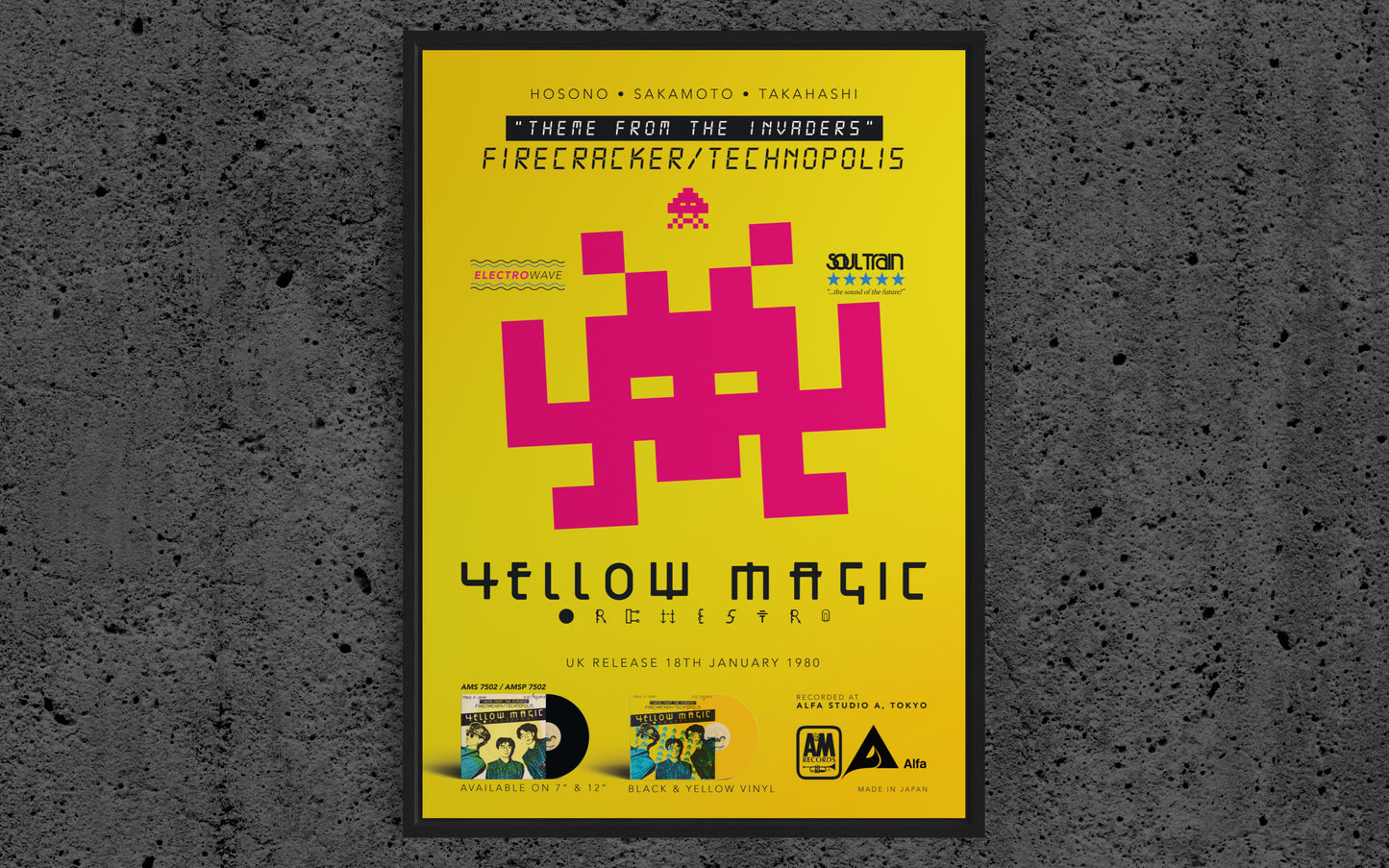 Yellow Magic Orchestra - Invader - poster by Baseliner