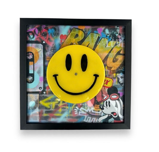 Acid House Smiley - Street Art - Print by BRT