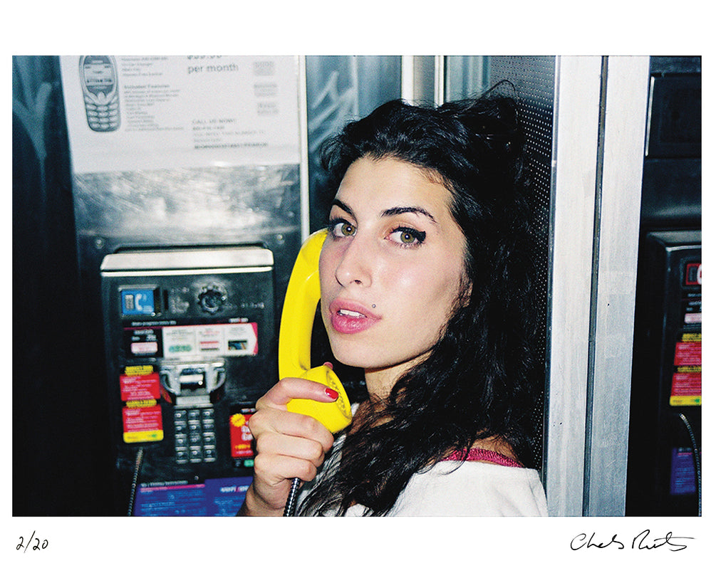 Amy Winehouse Phone Box - Limited Edition Photograph by Charles Moriarty