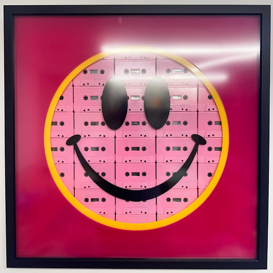 Cassette Face Smiley Pink by TBOY