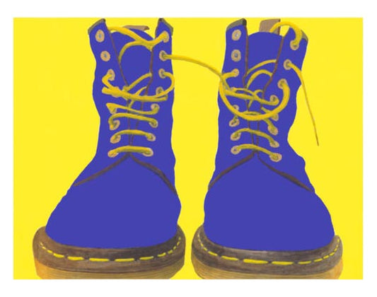 DOC MARTEN BOOTS (YELLOW & PURPLE) by Horace Panter