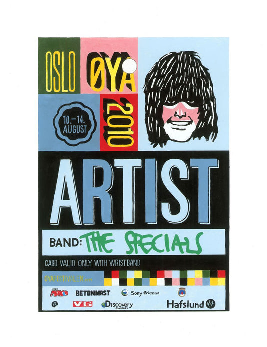 BACKSTAGE TOUR PASSES: THE SPECIALS – OYA OSLO by Horace Panter